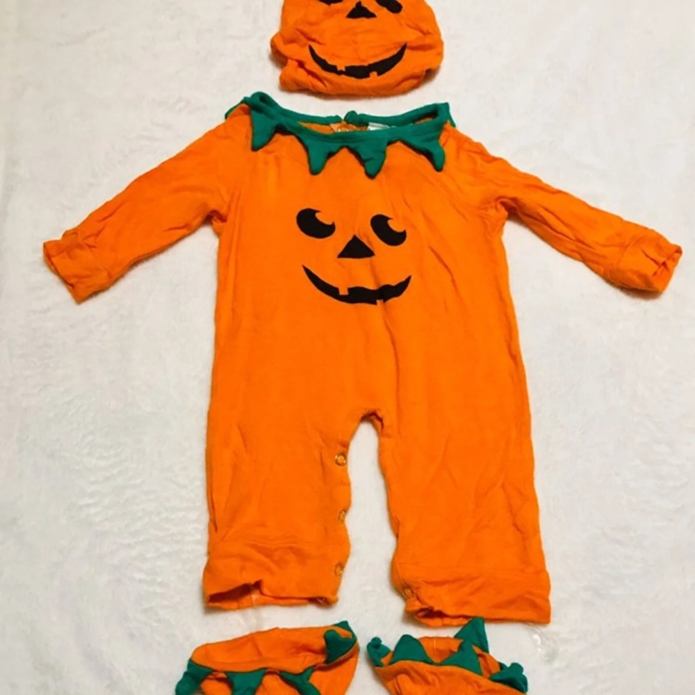 Baby Pumpkin Jumpsuit costume 6/12m